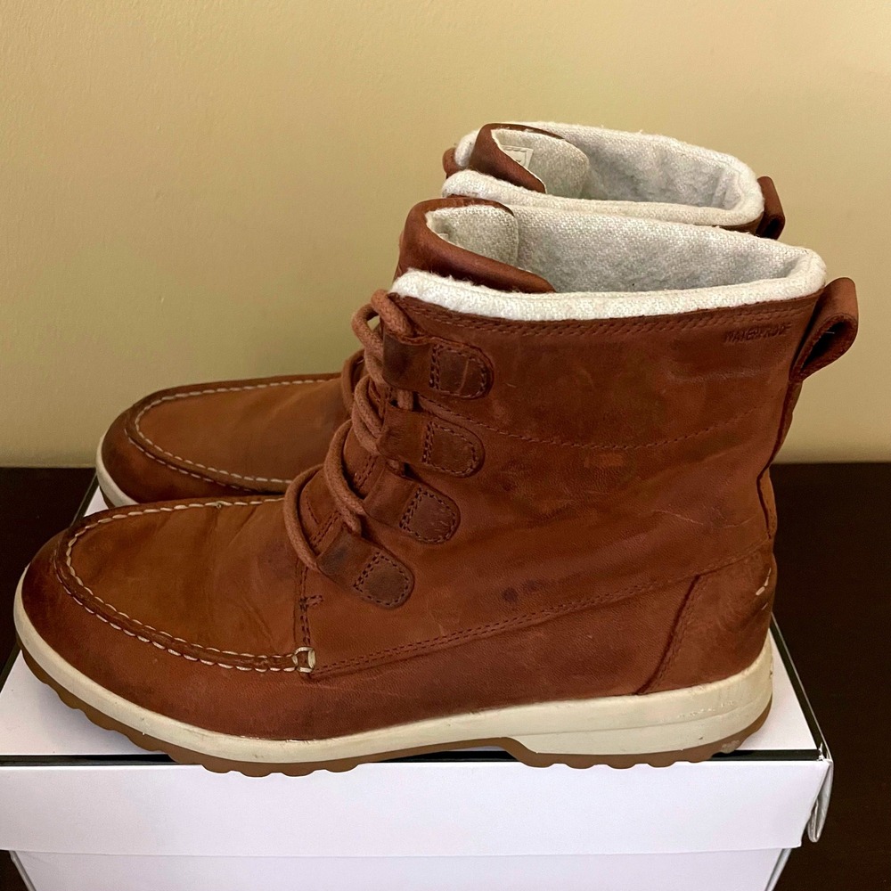 Sperry Maritime Repel Brown Leather Waterproof Fleece Lined Boots STS82766